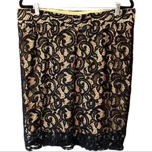 Maurices Black Lace Skirt Sz XL